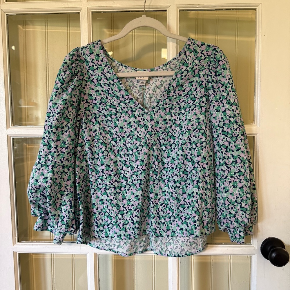 Green and Purple Women's Blouse